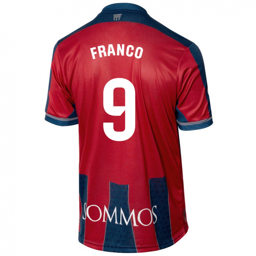 Kinderen Santi Franco #9 Rood Blauw Thuisshirt Thuistenue 2024/25 T-Shirt