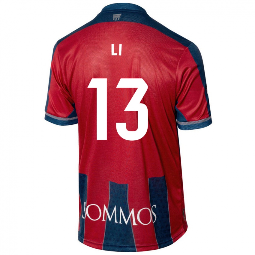 Kinderen Changyi Li #13 Rood Blauw Thuisshirt Thuistenue 2024/25 T-Shirt