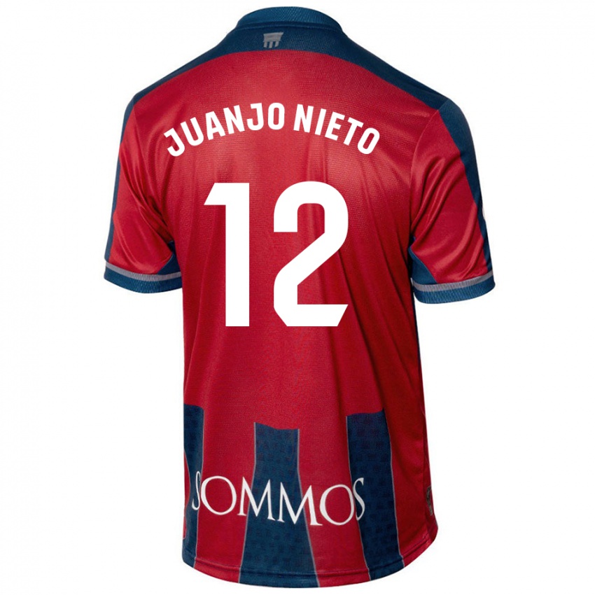 Kinderen Juanjo Nieto #12 Rood Blauw Thuisshirt Thuistenue 2024/25 T-Shirt