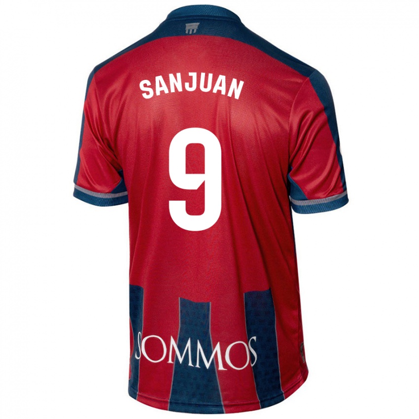 Kinderen Royo Sanjuan #9 Rood Blauw Thuisshirt Thuistenue 2024/25 T-Shirt