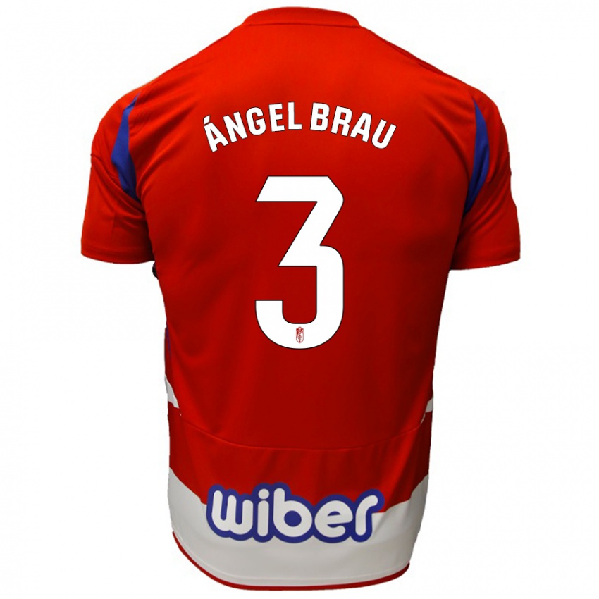 Kinderen Miguel Ángel Brau #3 Rood Wit Blauw Thuisshirt Thuistenue 2024/25 T-Shirt