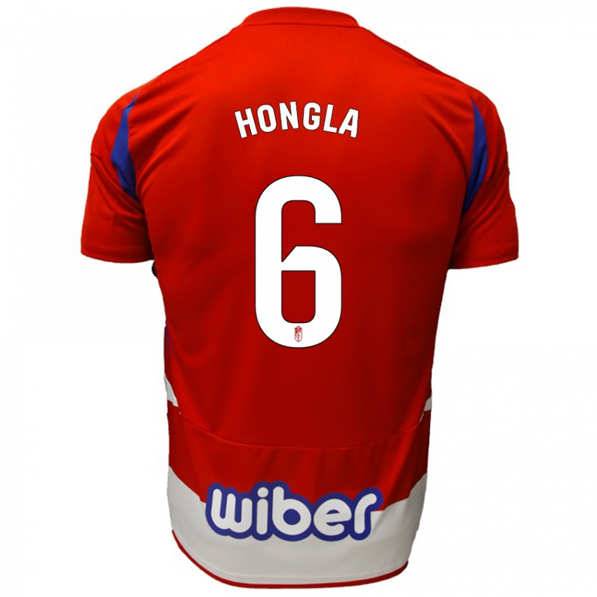 Kinderen Martin Hongla #6 Rood Wit Blauw Thuisshirt Thuistenue 2024/25 T-Shirt