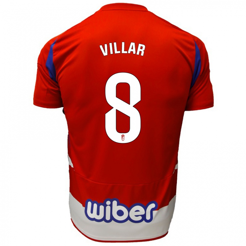 Kinderen Gonzalo Villar #8 Rood Wit Blauw Thuisshirt Thuistenue 2024/25 T-Shirt