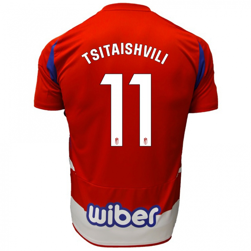 Kinderen Georgiy Tsitaishvili #11 Rood Wit Blauw Thuisshirt Thuistenue 2024/25 T-Shirt