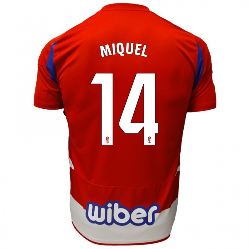 Kinderen Ignasi Miquel #14 Rood Wit Blauw Thuisshirt Thuistenue 2024/25 T-Shirt