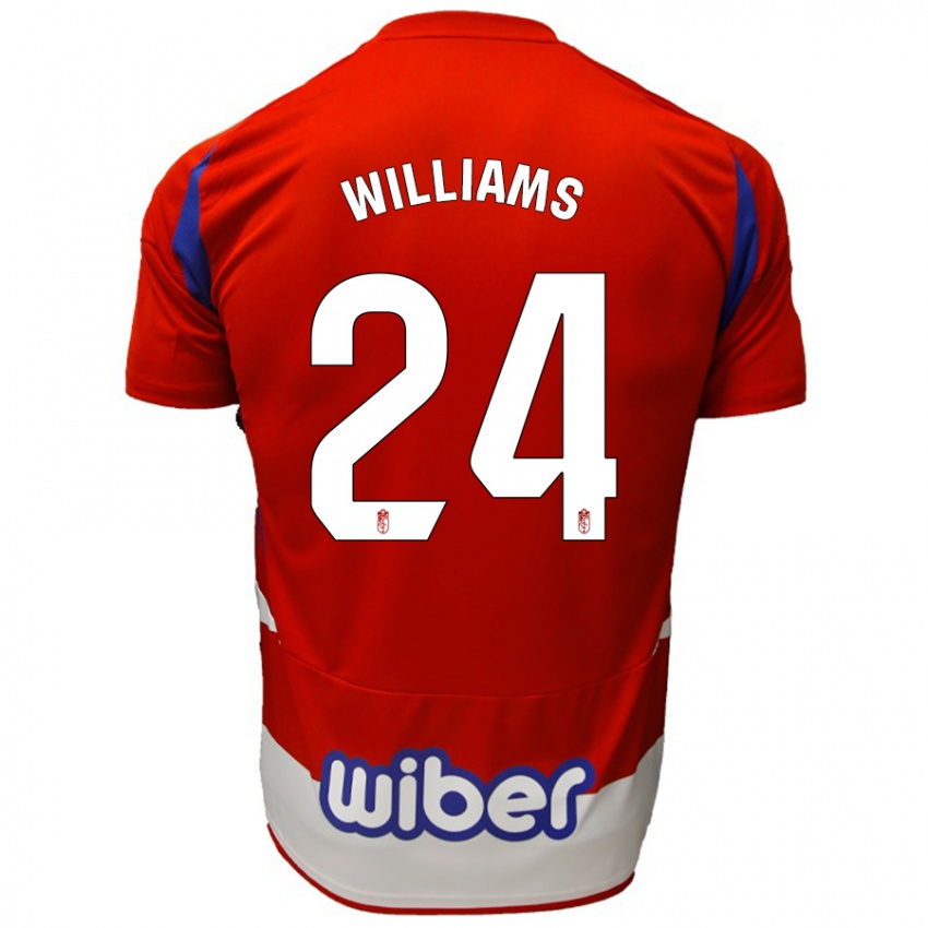 Kinderen Loïc Williams #24 Rood Wit Blauw Thuisshirt Thuistenue 2024/25 T-Shirt