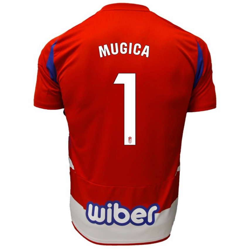 Kinderen Juan Múgica #1 Rood Wit Blauw Thuisshirt Thuistenue 2024/25 T-Shirt