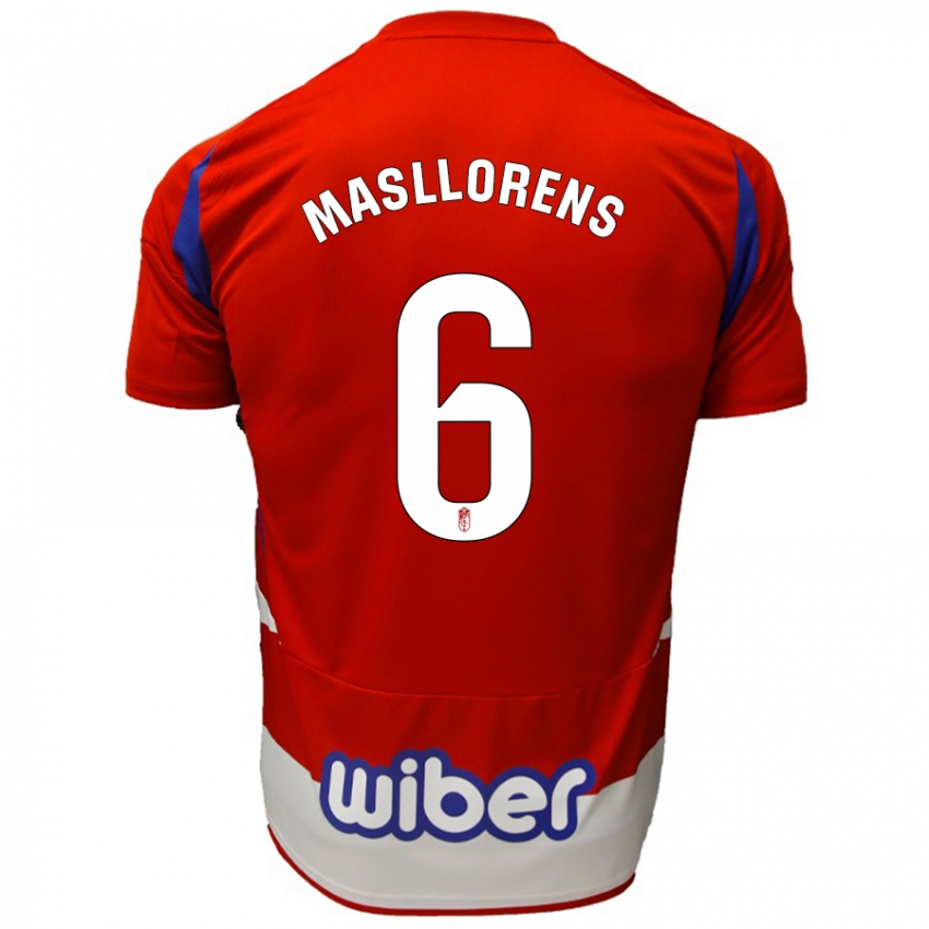 Kinderen José Masllorens #6 Rood Wit Blauw Thuisshirt Thuistenue 2024/25 T-Shirt