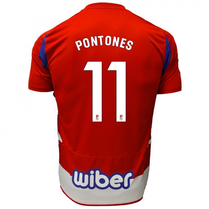 Kinderen Juan Carlos Pontones #11 Rood Wit Blauw Thuisshirt Thuistenue 2024/25 T-Shirt