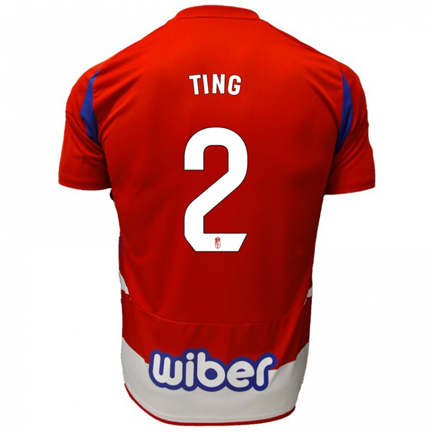 Kinderen Xie Ting #2 Rood Wit Blauw Thuisshirt Thuistenue 2024/25 T-Shirt