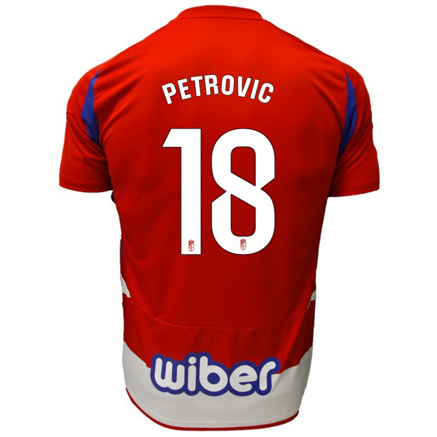 Kinderen Njegos Petrovic #18 Rood Wit Blauw Thuisshirt Thuistenue 2024/25 T-Shirt