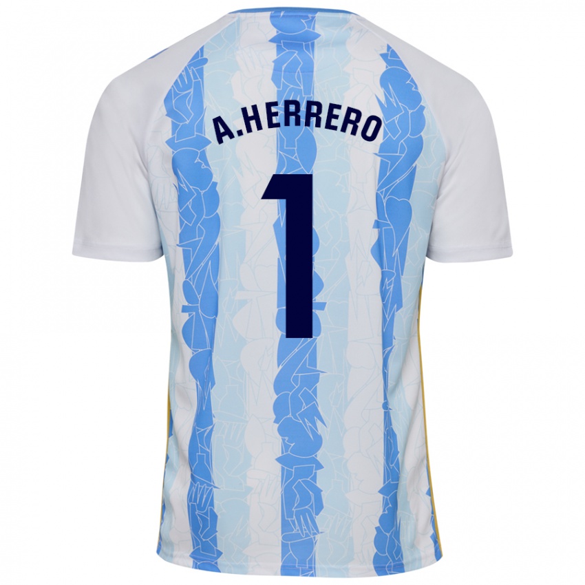 Kinderen Alfonso Herrero #1 Wit Blauw Thuisshirt Thuistenue 2024/25 T-Shirt