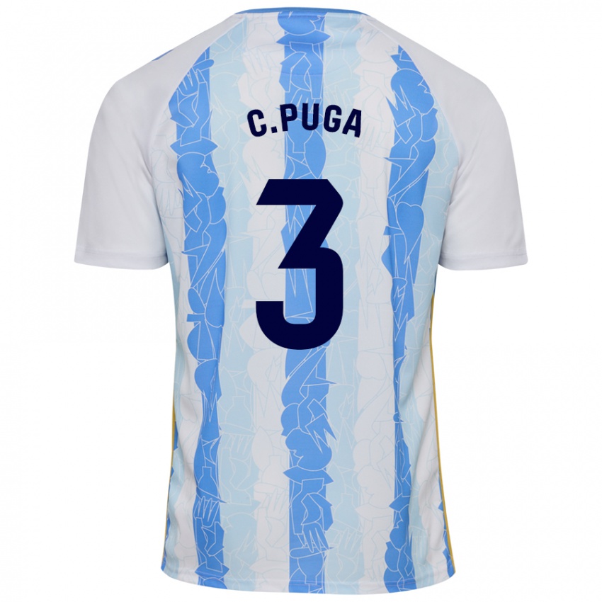 Kinderen Carlos Puga #3 Wit Blauw Thuisshirt Thuistenue 2024/25 T-Shirt