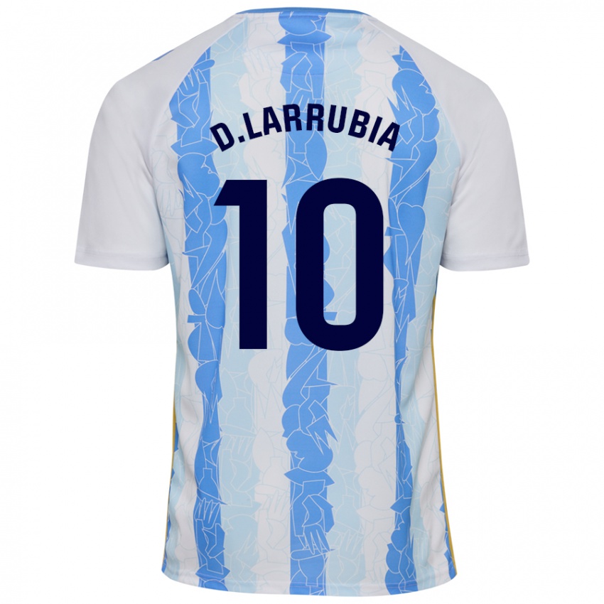 Kinderen David Larrubia #10 Wit Blauw Thuisshirt Thuistenue 2024/25 T-Shirt