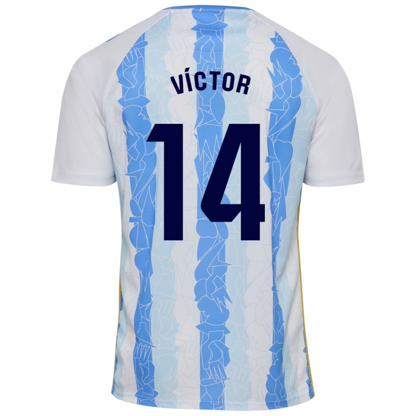 Kinderen Víctor García #14 Wit Blauw Thuisshirt Thuistenue 2024/25 T-Shirt