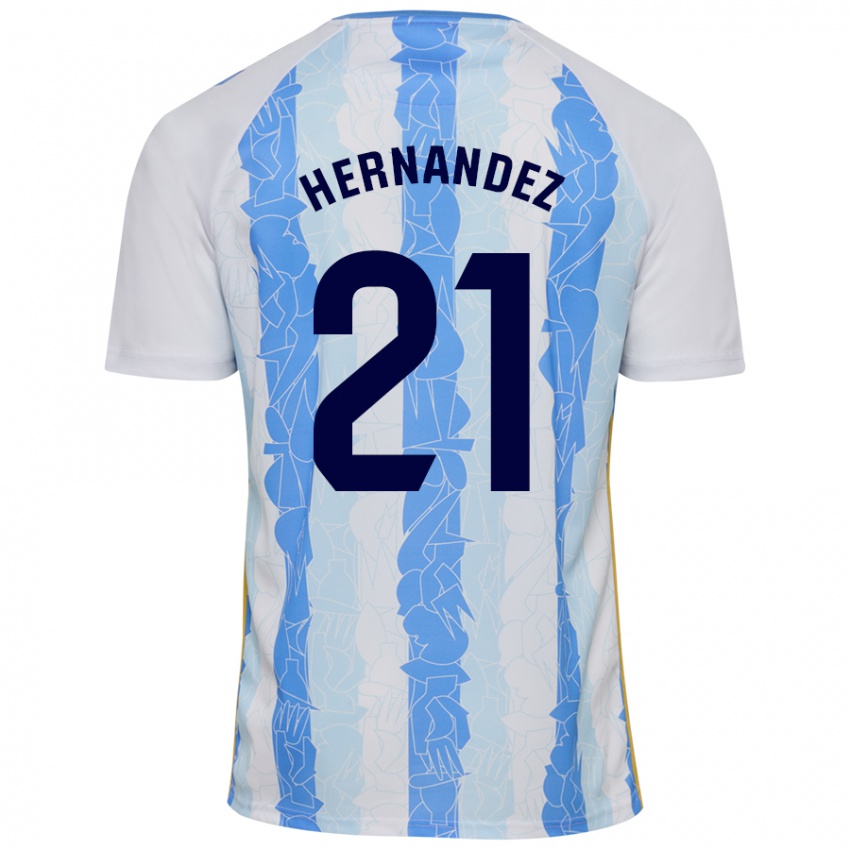 Kinderen Juan Hernández #21 Wit Blauw Thuisshirt Thuistenue 2024/25 T-Shirt