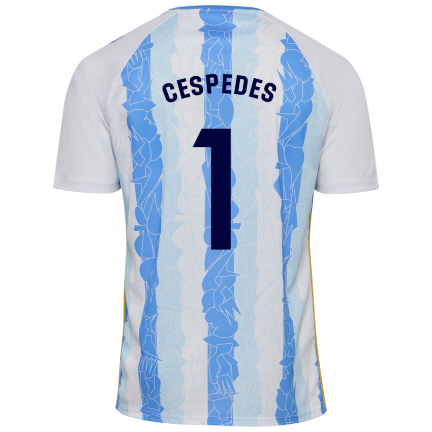 Kinderen Andrés Céspedes #1 Wit Blauw Thuisshirt Thuistenue 2024/25 T-Shirt