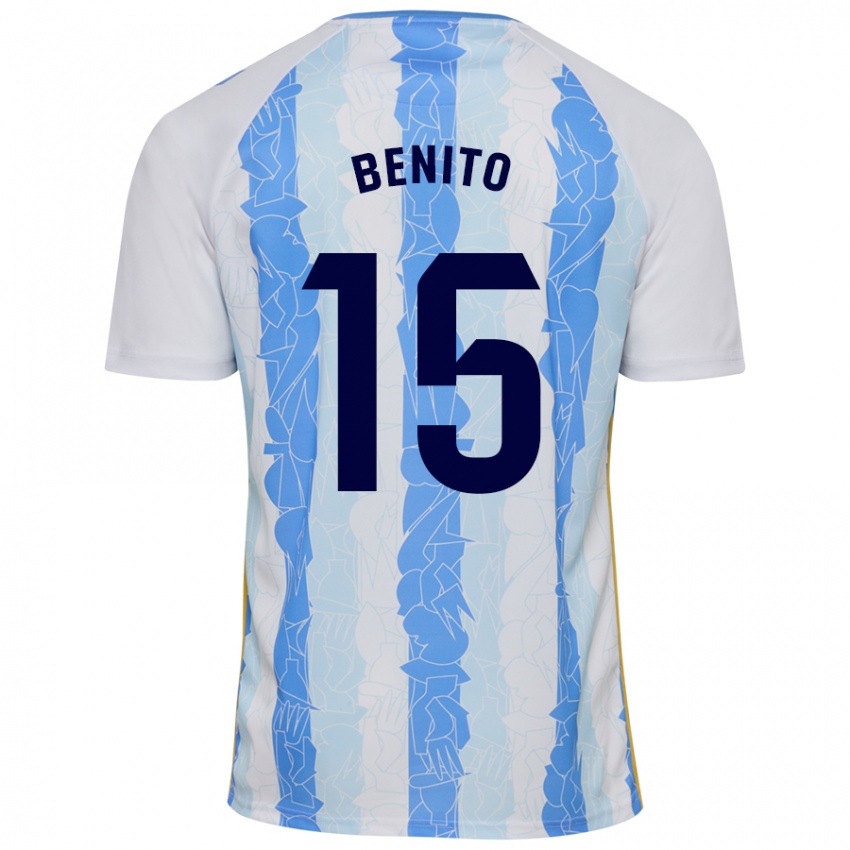 Kinderen Iván Benito #15 Wit Blauw Thuisshirt Thuistenue 2024/25 T-Shirt