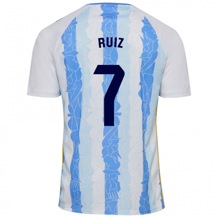 Kinderen María Ruiz #7 Wit Blauw Thuisshirt Thuistenue 2024/25 T-Shirt