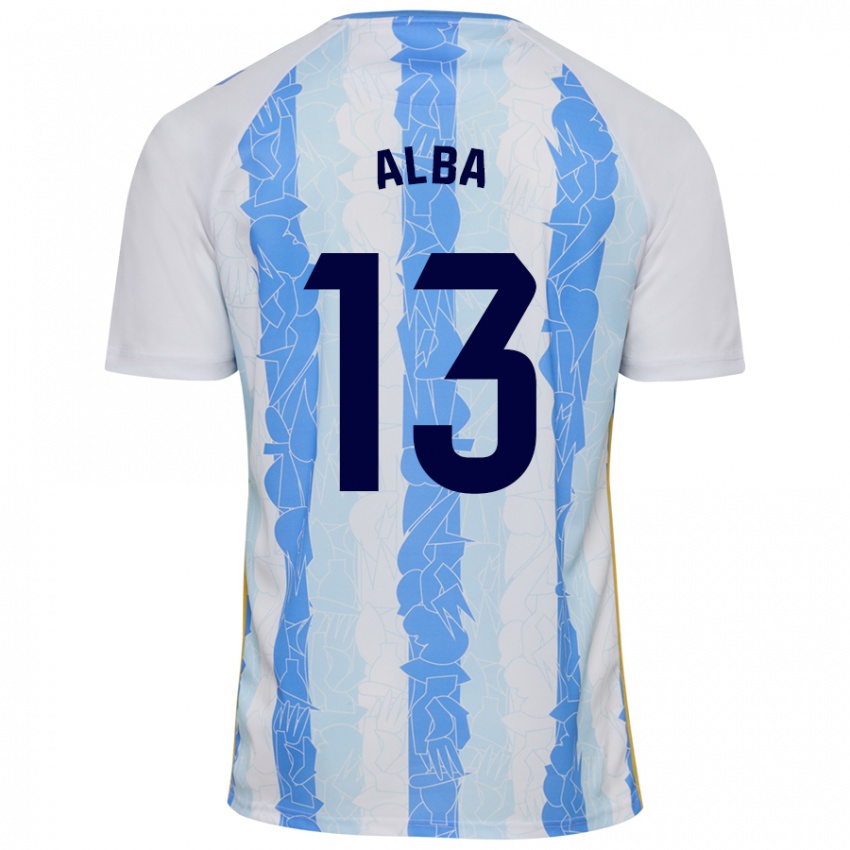 Kinderen Alba #13 Wit Blauw Thuisshirt Thuistenue 2024/25 T-Shirt