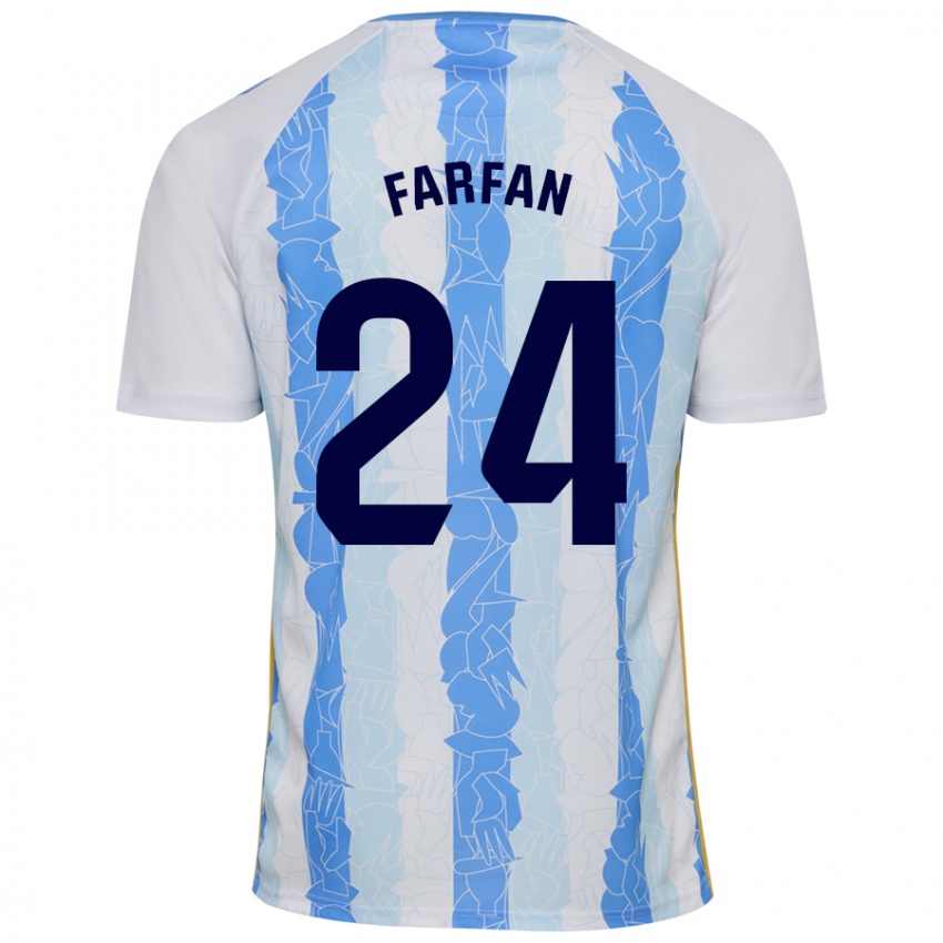 Kinderen María Farfán #24 Wit Blauw Thuisshirt Thuistenue 2024/25 T-Shirt