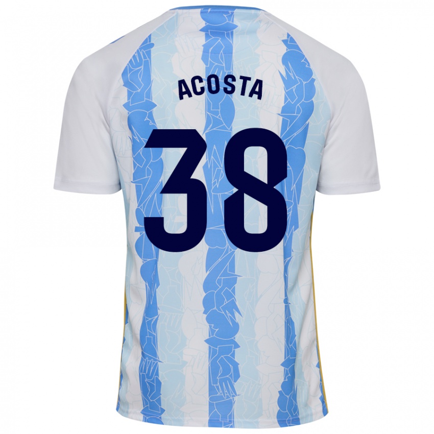 Kinderen Judith Acosta #38 Wit Blauw Thuisshirt Thuistenue 2024/25 T-Shirt