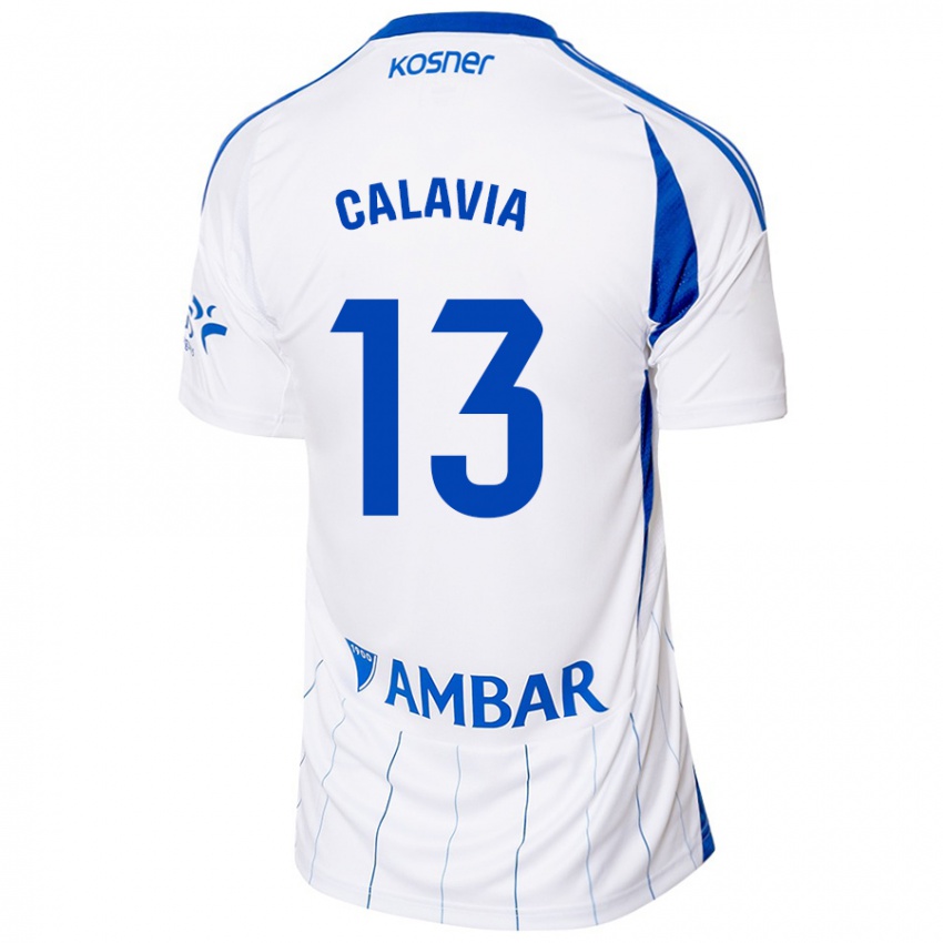 Kinderen Carlos Calavia #13 Rood Wit Thuisshirt Thuistenue 2024/25 T-Shirt