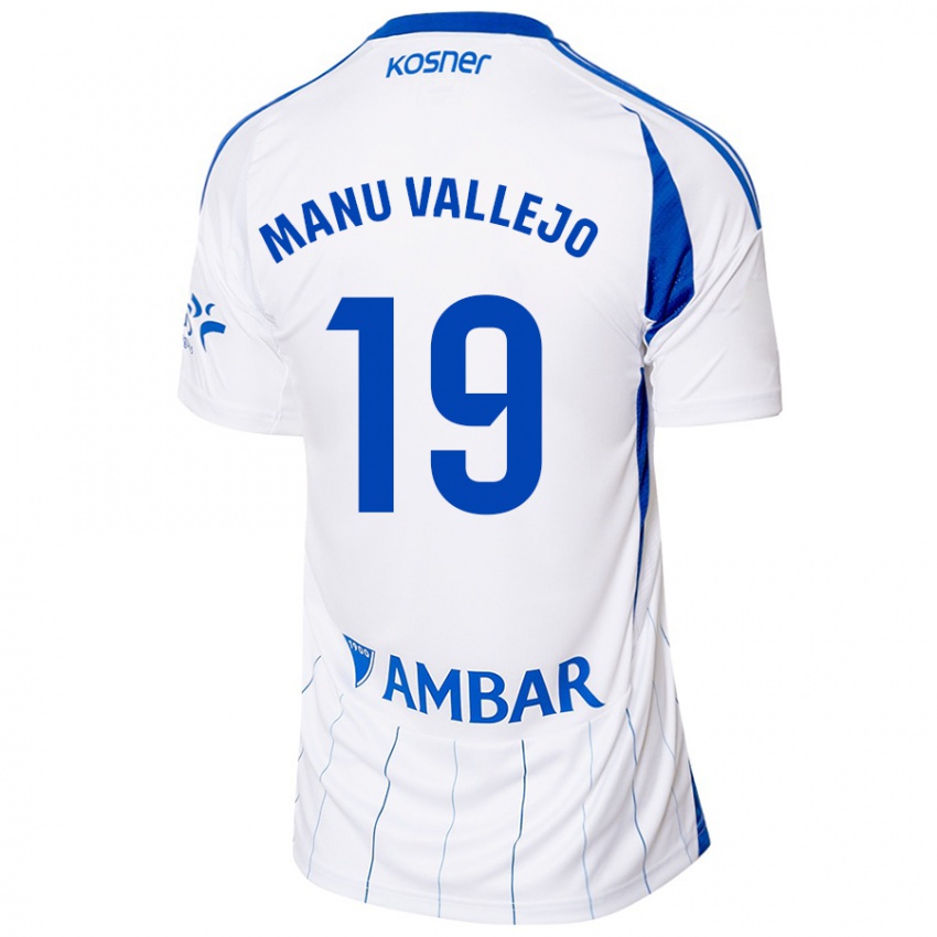 Kinderen Manu Vallejo #19 Rood Wit Thuisshirt Thuistenue 2024/25 T-Shirt