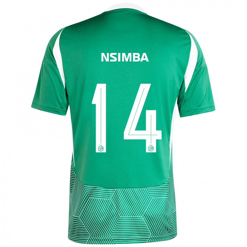 Kinderen Vital Nsimba #14 Groen Wit Thuisshirt Thuistenue 2024/25 T-Shirt