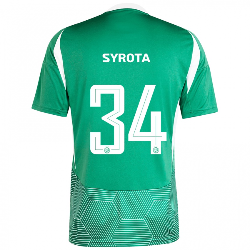 Kinderen Oleksandr Syrota #34 Groen Wit Thuisshirt Thuistenue 2024/25 T-Shirt