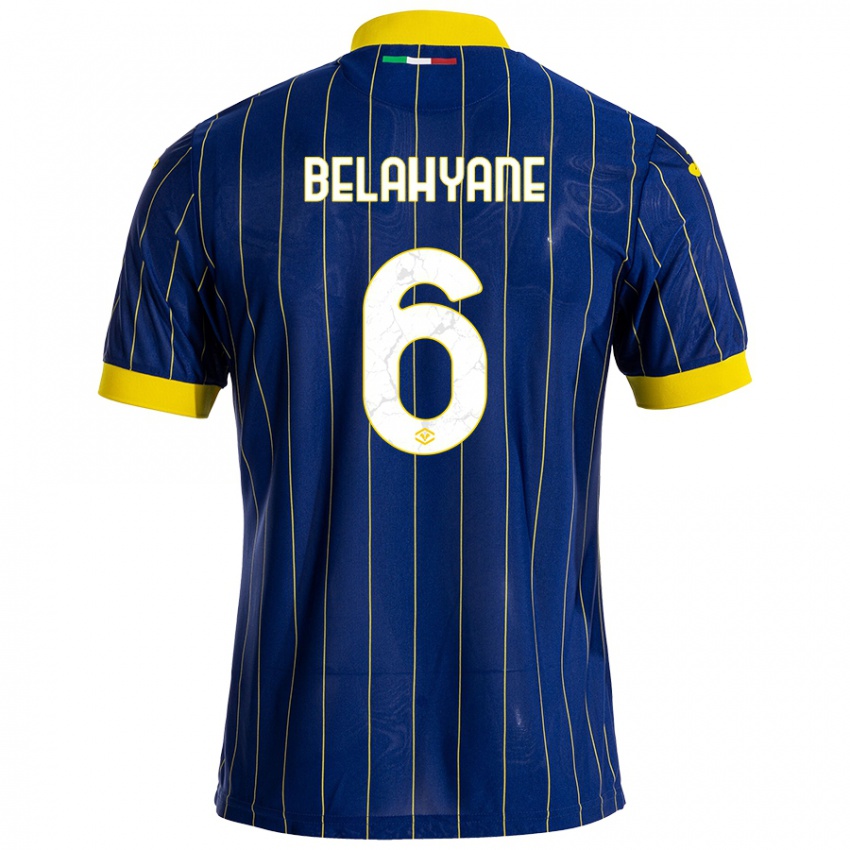 Kinderen Reda Belahyane #6 Blauw Geel Thuisshirt Thuistenue 2024/25 T-Shirt