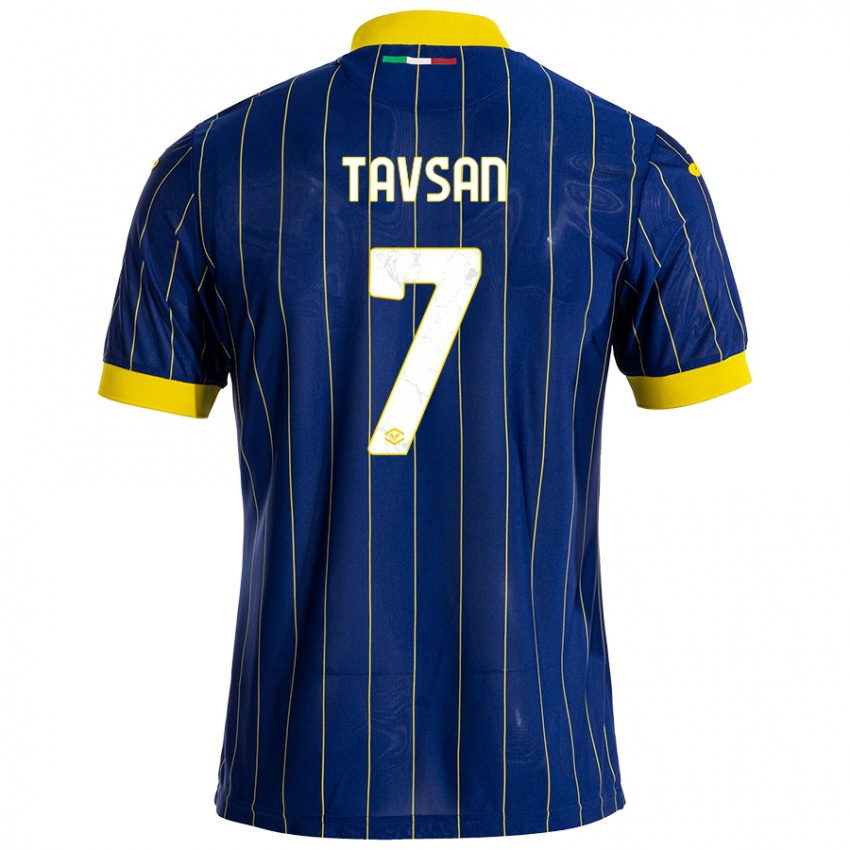 Kinderen Elayis Tavsan #7 Blauw Geel Thuisshirt Thuistenue 2024/25 T-Shirt