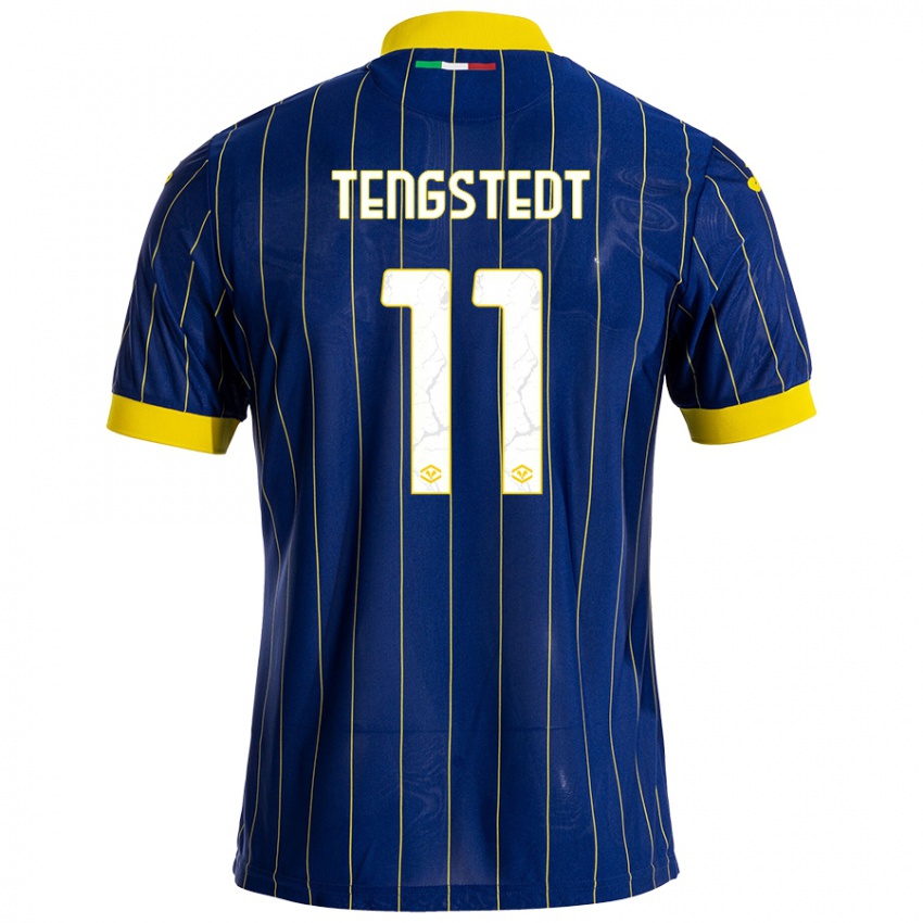 Kinderen Casper Tengstedt #11 Blauw Geel Thuisshirt Thuistenue 2024/25 T-Shirt