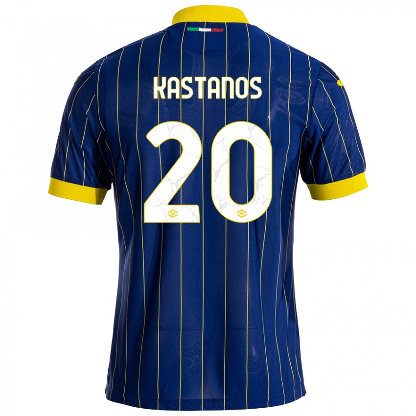 Kinderen Grigoris Kastanos #20 Blauw Geel Thuisshirt Thuistenue 2024/25 T-Shirt