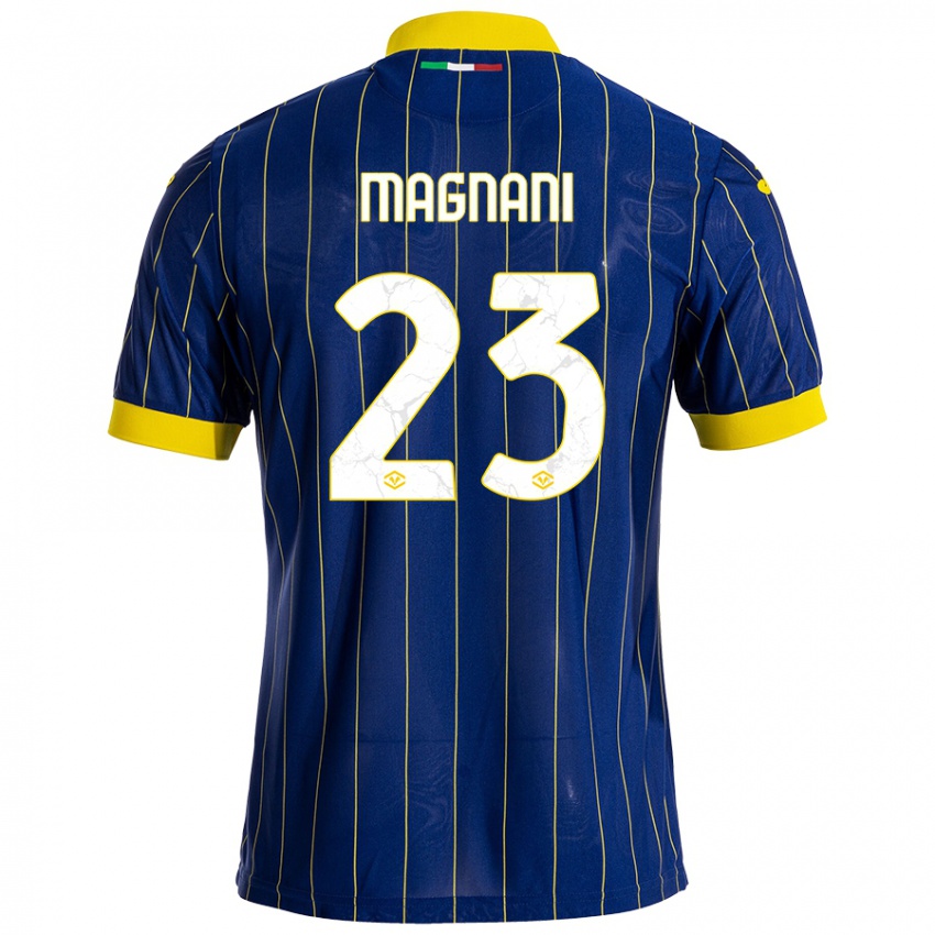 Kinderen Giangiacomo Magnani #23 Blauw Geel Thuisshirt Thuistenue 2024/25 T-Shirt