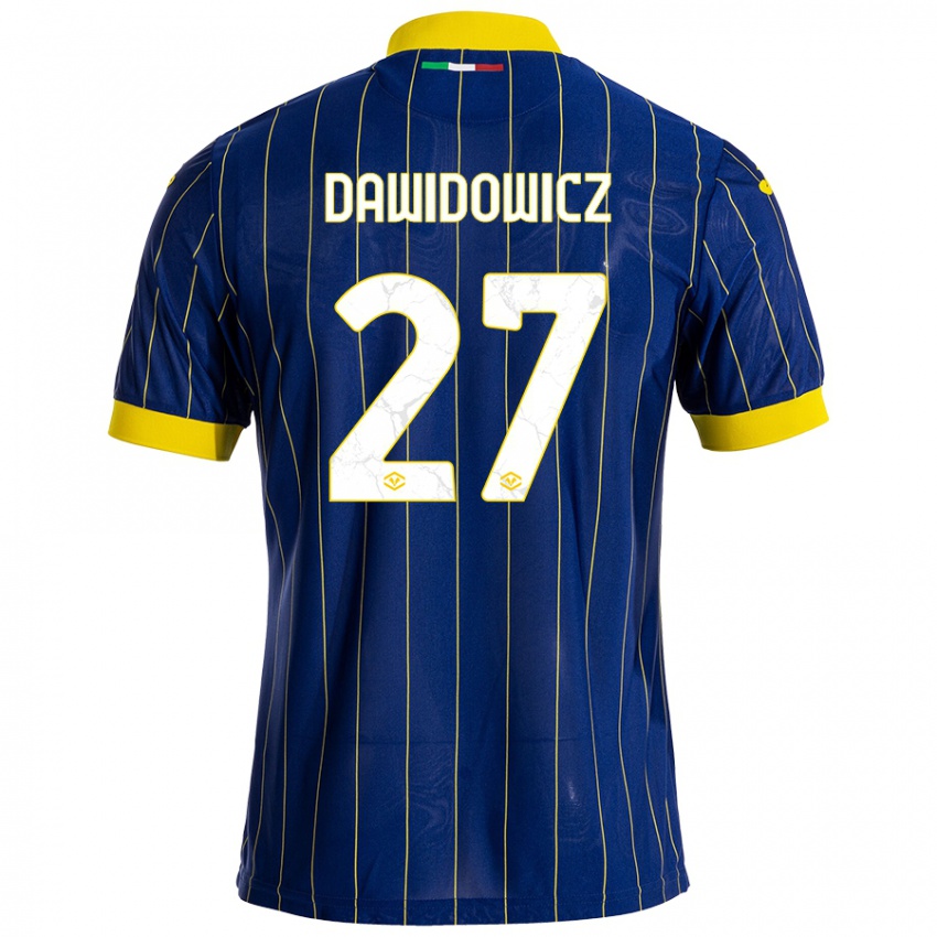 Kinderen Pawel Dawidowicz #27 Blauw Geel Thuisshirt Thuistenue 2024/25 T-Shirt