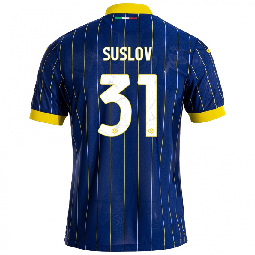 Kinderen Tomas Suslov #31 Blauw Geel Thuisshirt Thuistenue 2024/25 T-Shirt