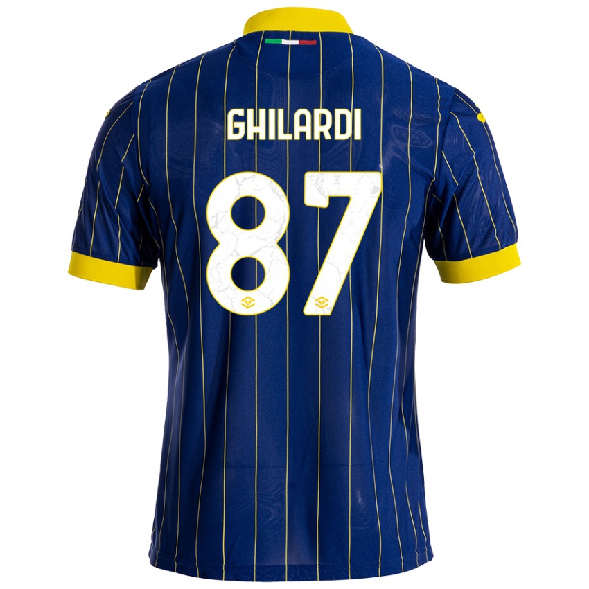 Kinderen Daniele Ghilardi #87 Blauw Geel Thuisshirt Thuistenue 2024/25 T-Shirt