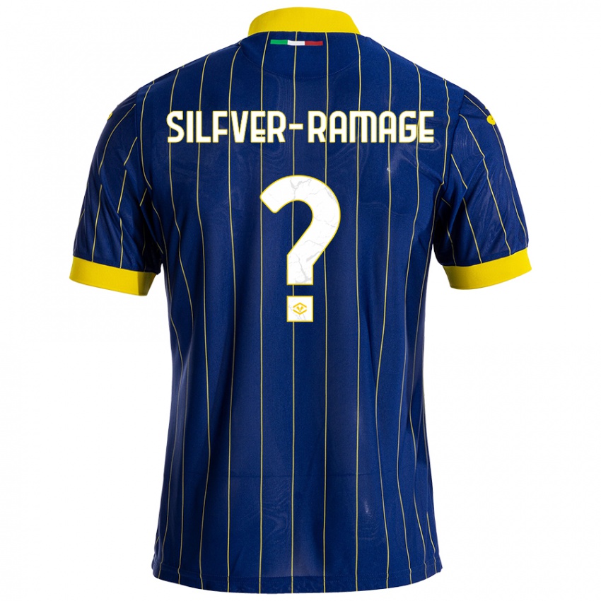 Kinderen William Silfver-Ramage #0 Blauw Geel Thuisshirt Thuistenue 2024/25 T-Shirt