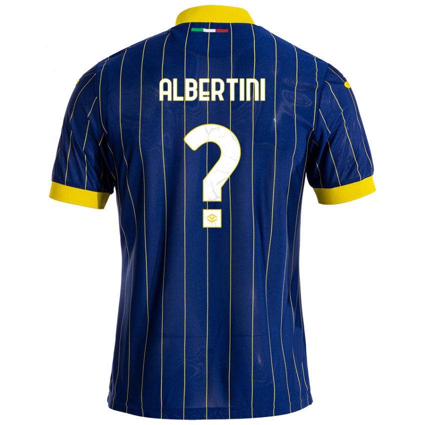 Kinderen Francesco Albertini #0 Blauw Geel Thuisshirt Thuistenue 2024/25 T-Shirt