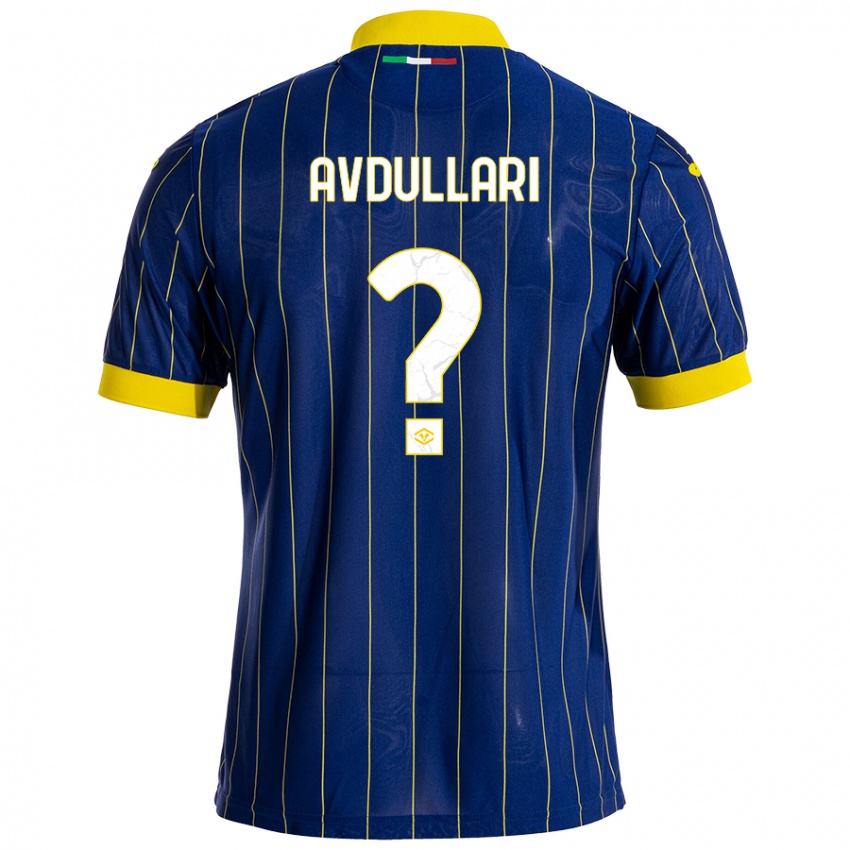 Kinderen Davide Avdullari #0 Blauw Geel Thuisshirt Thuistenue 2024/25 T-Shirt