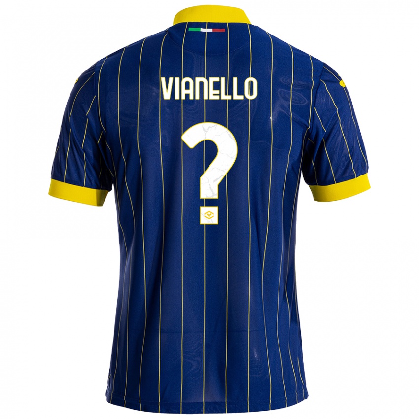 Kinderen Diego Vianello #0 Blauw Geel Thuisshirt Thuistenue 2024/25 T-Shirt