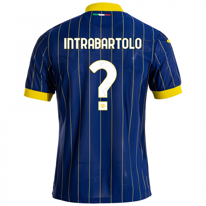 Kinderen Denis Intrabartolo #0 Blauw Geel Thuisshirt Thuistenue 2024/25 T-Shirt