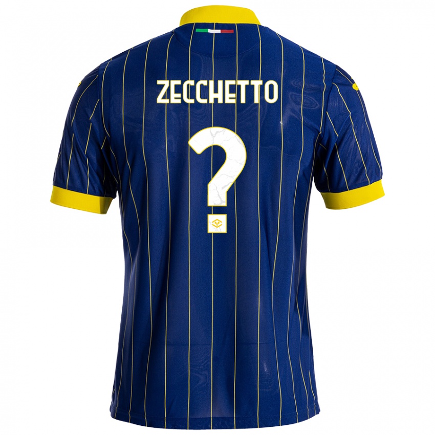 Kinderen Leonardo Zecchetto #0 Blauw Geel Thuisshirt Thuistenue 2024/25 T-Shirt