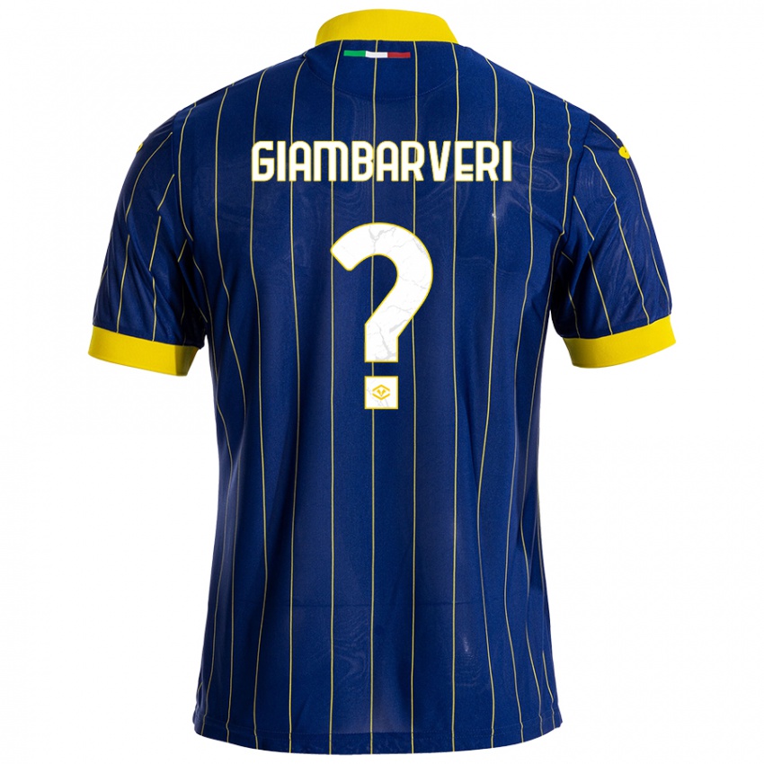 Kinderen Mattia Giambarveri #0 Blauw Geel Thuisshirt Thuistenue 2024/25 T-Shirt