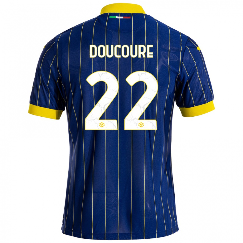 Kinderen Mamedi Doucouré #22 Blauw Geel Thuisshirt Thuistenue 2024/25 T-Shirt