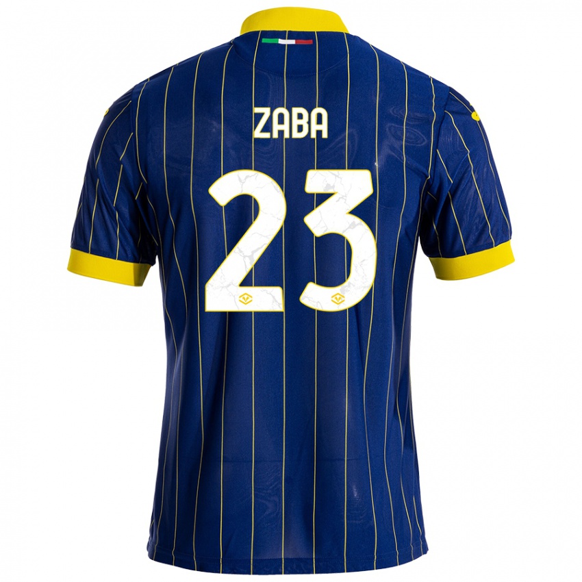 Kinderen Nelson Zaba #23 Blauw Geel Thuisshirt Thuistenue 2024/25 T-Shirt