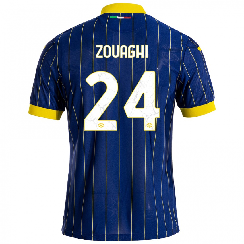 Kinderen Thomas Zouaghi #24 Blauw Geel Thuisshirt Thuistenue 2024/25 T-Shirt