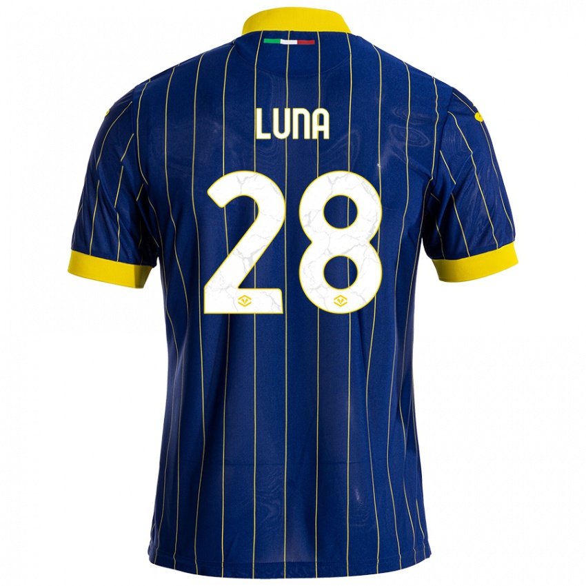 Kinderen Agustín Luna #28 Blauw Geel Thuisshirt Thuistenue 2024/25 T-Shirt