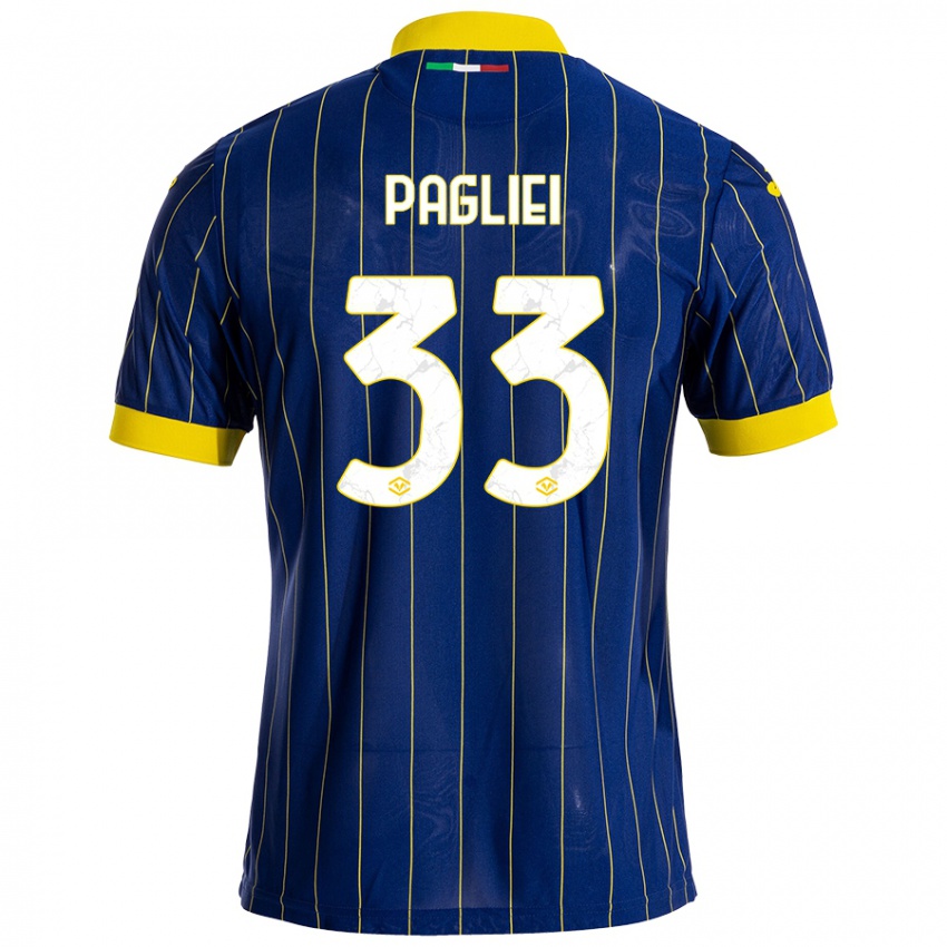 Kinderen Matteo Pagliei #33 Blauw Geel Thuisshirt Thuistenue 2024/25 T-Shirt